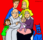 Dibujo Familia pintado por lafamilialli