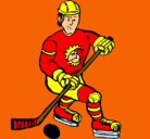 Dibujo Jugador de hockey sobre hielo pintado por julioale