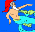 Dibujo Poseidón pintado por zeus