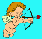 Dibujo Cupido apuntando con la flecha pintado por vasili