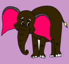 Dibujo Elefante feliz pintado por carocho
