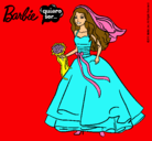 Dibujo Barbie vestida de novia pintado por nenitha_89