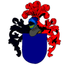 Dibujo Escudo de armas y casco pintado por capo76