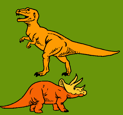 Triceratops y tiranosaurios rex