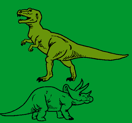 Triceratops y tiranosaurios rex