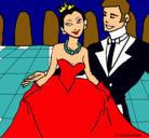 Dibujo Princesa y príncipe en el baile pintado por octaviocort