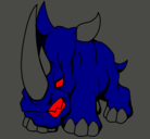 Dibujo Rinoceronte II pintado por saulito
