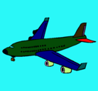 Dibujo Avión de pasajeros pintado por danyman7