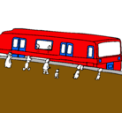 Dibujo Pasajeros esperando al tren pintado por chochi