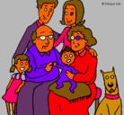 Dibujo Familia pintado por familia-