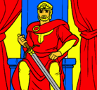 Dibujo Caballero rey pintado por reyarturo