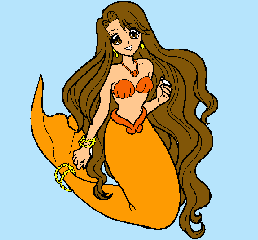 Dibujo Sirenita pintado por Maria-pm