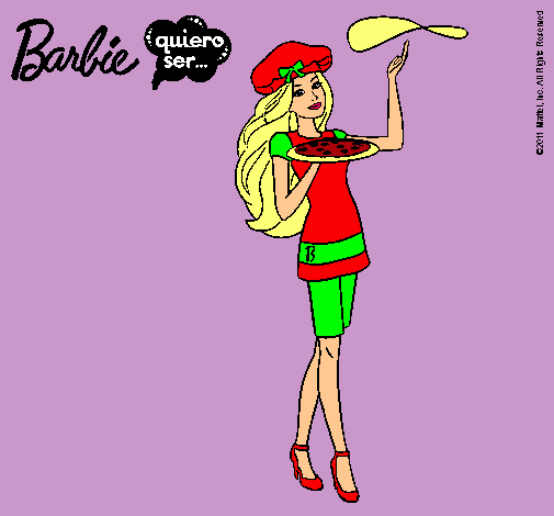 Dibujo Barbie cocinera pintado por crisguapa
