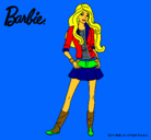 Dibujo Barbie juvenil pintado por luque