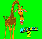 Dibujo Madagascar 2 Melman pintado por brais