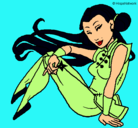 Dibujo Princesa ninja pintado por irimia
