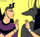 Dibujo Ramsés y Anubis pintado por cdghk