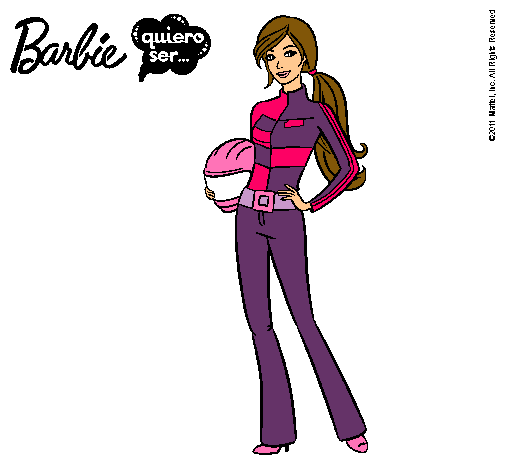 Barbie piloto de motos