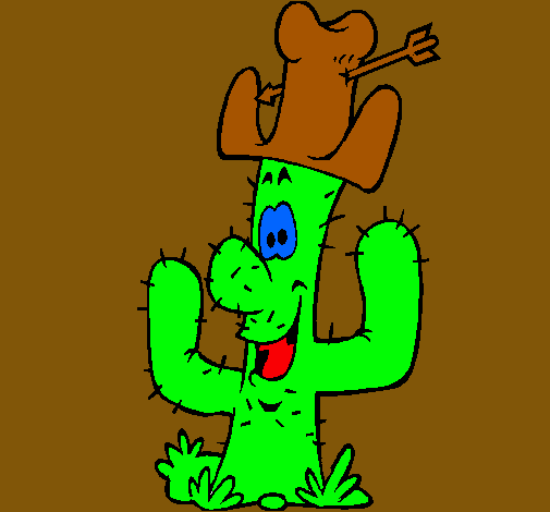 Cactus con sombrero