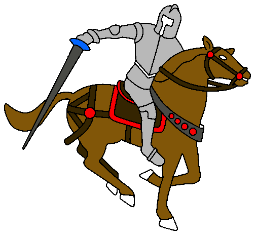 Dibujo Caballero a caballo IV pintado por anicabani