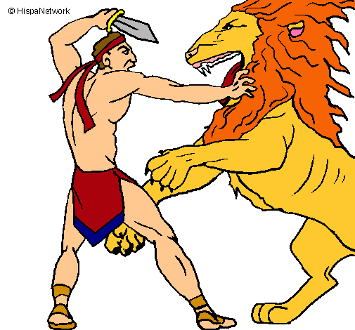 Gladiador contra león