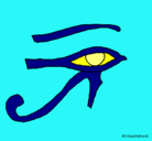 Dibujo Ojo Horus pintado por Noha