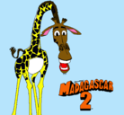 Dibujo Madagascar 2 Melman pintado por Agente6