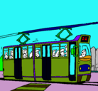 Dibujo Tranvía con pasajeros pintado por danyman7