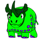 Dibujo Rinoceronte pintado por danteeee
