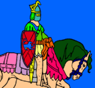 Dibujo Caballero a caballo pintado por arnauet