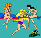 Dibujo Barbie y sus amigas pintado por angie3456