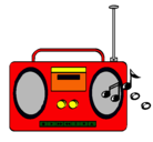 Dibujo Radio cassette 2 pintado por chachi