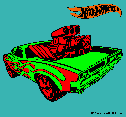 Dibujo Hot Wheels 11 pintado por superman