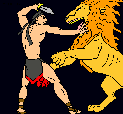 Gladiador contra león