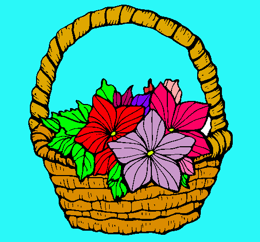 Dibujo Cesta de flores 2 pintado por panchipa