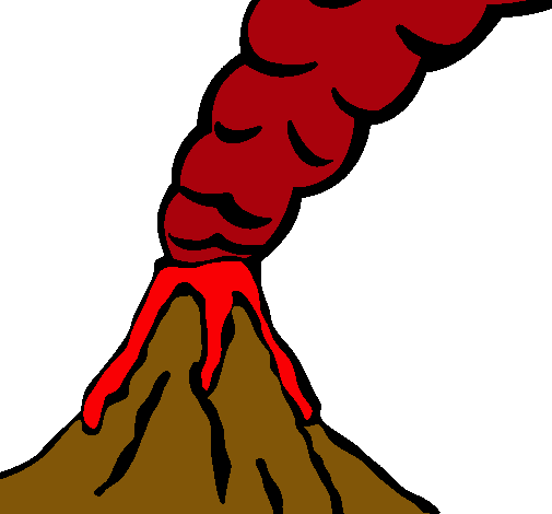 Dibujo Volcán pintado por Lenin