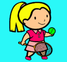 Dibujo Chica tenista pintado por luchia9