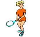 Dibujo Chica tenista pintado por Bleiblei