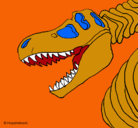 Dibujo Esqueleto tiranosaurio rex pintado por osvar