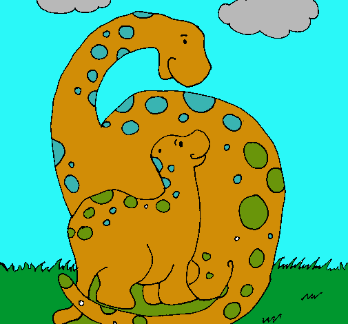 Dibujo Dinosaurios pintado por lurdes22