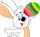 Dibujo Conejo y huevo de pascua II pintado por chuchu