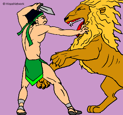 Gladiador contra león