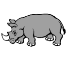 Dibujo Rinoceronte pintado por lloll
