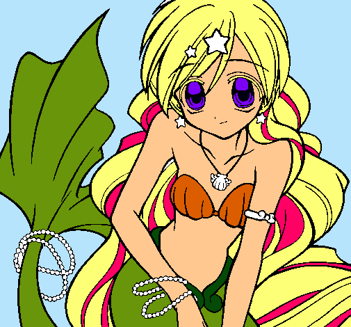 Dibujo Sirena pintado por princessht