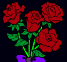 Dibujo Ramo de rosas pintado por izza
