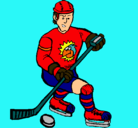 Dibujo Jugador de hockey sobre hielo pintado por rkopokm