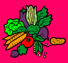 Dibujo verduras pintado por aydana