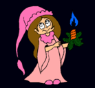 Dibujo Dama con una vela pintado por Kiara21