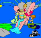 Dibujo Barbie princesa sirena pintado por monina