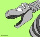 Dibujo Esqueleto tiranosaurio rex pintado por ernes